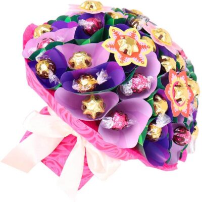Bright Chocolate Bouquet with Assorted Chocolates- Large - Edible Blooms