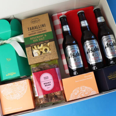 Asahi Beer Hamper with Lindt Chocolates For Him - Medium - Edible Blooms