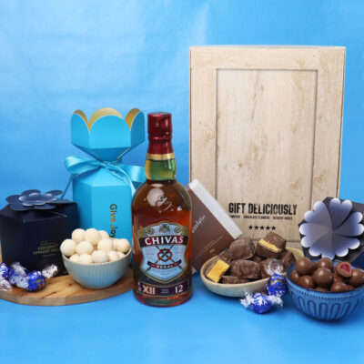 Scotch Hamper with Honeycomb & Truffles For Him - Large - Edible Blooms