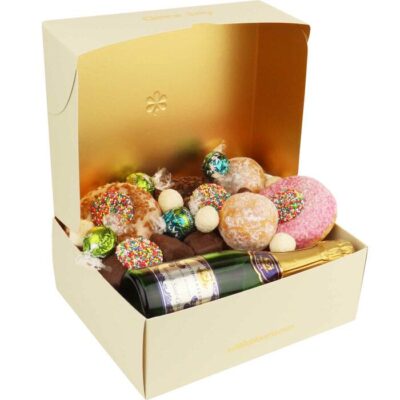 Chocolates, Donuts & Sparkling Dessert Box - Medium - Edible Blooms