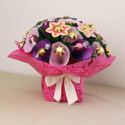 Bright Pink Chocolate Bouquet - Edible Blooms