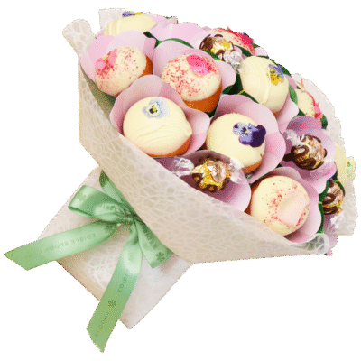 Edible Flower Donut Bouquet - Edible Blooms