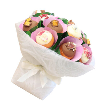 Edible Flower Donut Bouquet Gift - Edible Blooms