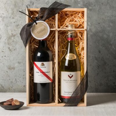 Wine Duo in Wooden Case