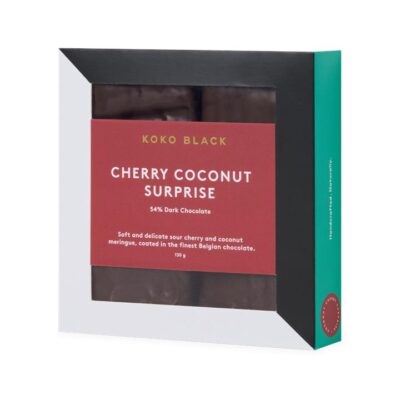Koko Black Cherry Coconut Surprise 130g | Dark Chocolate