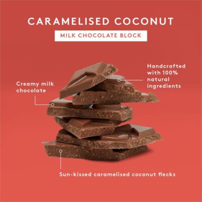 Koko Black Caramelised Coconut | Milk Chocolate Block