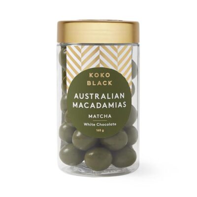 Koko Black Matcha Macadamias 165g | White Chocolate