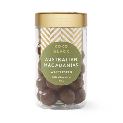 Koko Black Wattleseed Macadamias 165g | Milk Chocolate