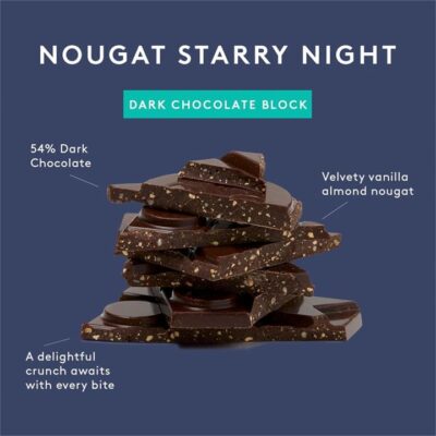 Koko Black Nougat Starry Night | Dark Chocolate Block Mamjo Gifts Koko Black Nougat Starry Night | Dark Chocolate Block