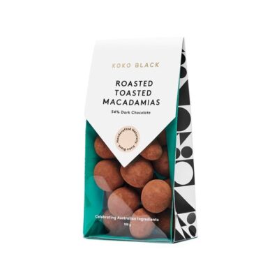 Koko Black Roasted Toasted Macadamias 100g | Dark Chocolate Mamjo Gifts Koko Black Roasted Toasted Macadamias 100g | Dark Chocolate