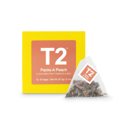 T2 Packs A Peach Tea Bag Cube 25 pack Mamjo Gifts T2 Packs A Peach Tea Bag Cube 25 pack