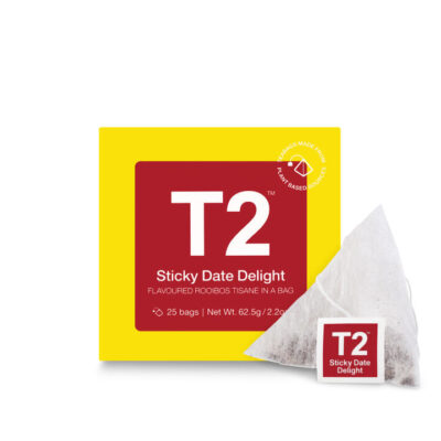 T2 Sticky Date Delight Tea Bag Cube 25 pack Mamjo Gifts T2 Sticky Date Delight Tea Bag Cube 25 pack