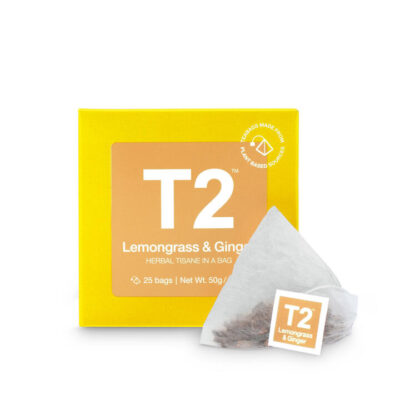 T2 Lemongrass and Ginger Tea Bag Cube 25 pack