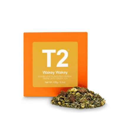 T2 Wakey Wakey Loose Leaf Cube 100g Mamjo Gifts T2 Wakey Wakey Loose Leaf Cube 100g