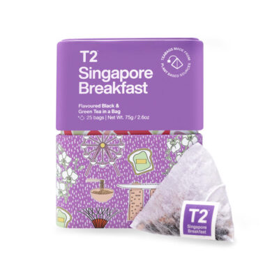 T2 Singapore Breakfast Tea Bag Icon Tin 25 pack
