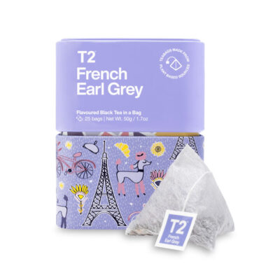 T2 French Earl Grey Tea Bag Icon Tin 25 pack