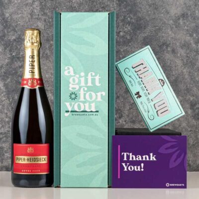 Thank You Champagne  Chocolate Hamper - Wine Gift Basket Perfect for Any Occasion