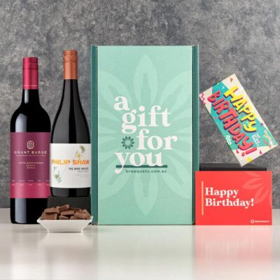 Birthday Duo Wine Hamper - Duo Red Shiraz  Pinot Noir - Wine Gift Basket Perfect for Any Occasion