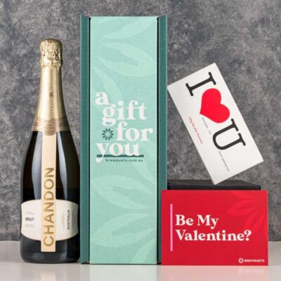 Valentines Sparkling Wine  Chocolate Hamper Mamjo Gifts Valentines Sparkling Wine  Chocolate Hamper