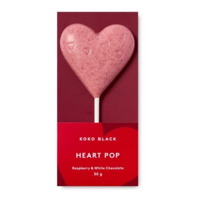 Koko Black Heart Pop Raspberry | White Chocolate Mamjo Gifts Koko Black Heart Pop Raspberry | White Chocolate