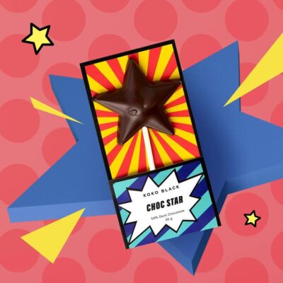 Koko Black Choc Star Pop | Dark Chocolate Mamjo Gifts Koko Black Choc Star Pop | Dark Chocolate