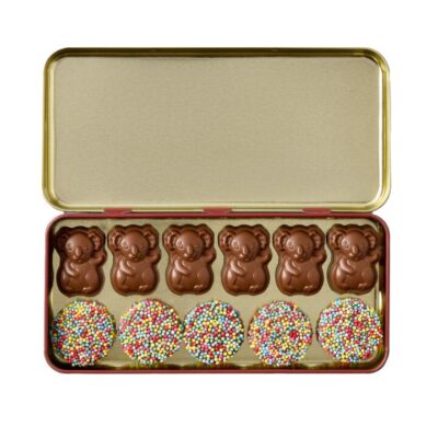 Koko Black Koko Koala’s Outback Tin | Milk Chocolate Sprinkles Mamjo Gifts Koko Black Koko Koala's Outback Tin | Milk Chocolate Sprinkles